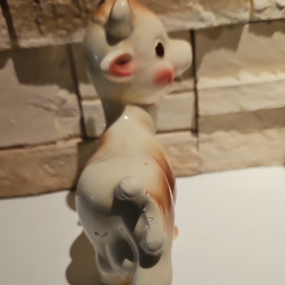 Charming Ceramic Cow Figurine - Brown and Cream - Picture 3 of 7